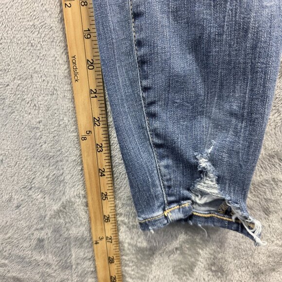 Kut From The Kloth Jeans Womens 8 Connie High Rise Ankle Skinny Med Wash Fringe - Picture 8 of 10